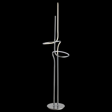 Sketch 64" Minimalist Dimmable Metal Integrated LED Floor Lamp - JONATHAN Y